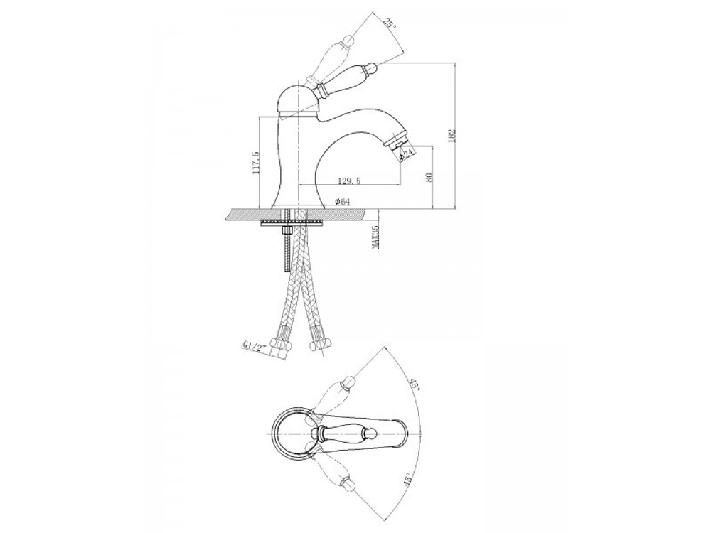 Смеситель Aksy Bagno Biti 302b Chrome для биде схема