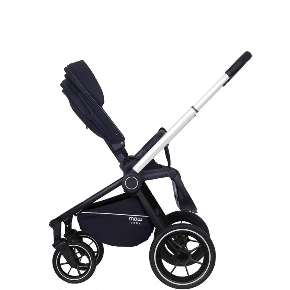 Коляска детская MOWBaby "ZOOM"PU (3в1) RA087 Silver Black