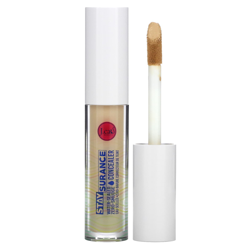J.Cat Beauty, Staysurance, Water-Sealed Zero-Smudge Concealer, бафф SHC108, 4,8 мл (0,16 жидк. унц.)