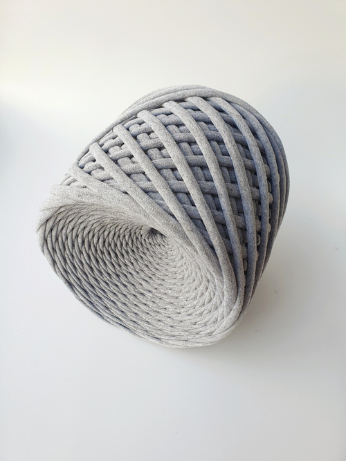 Серый меланж трикотажная пряжа