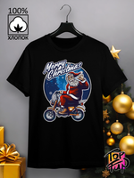 Футболка Santa на мопеде