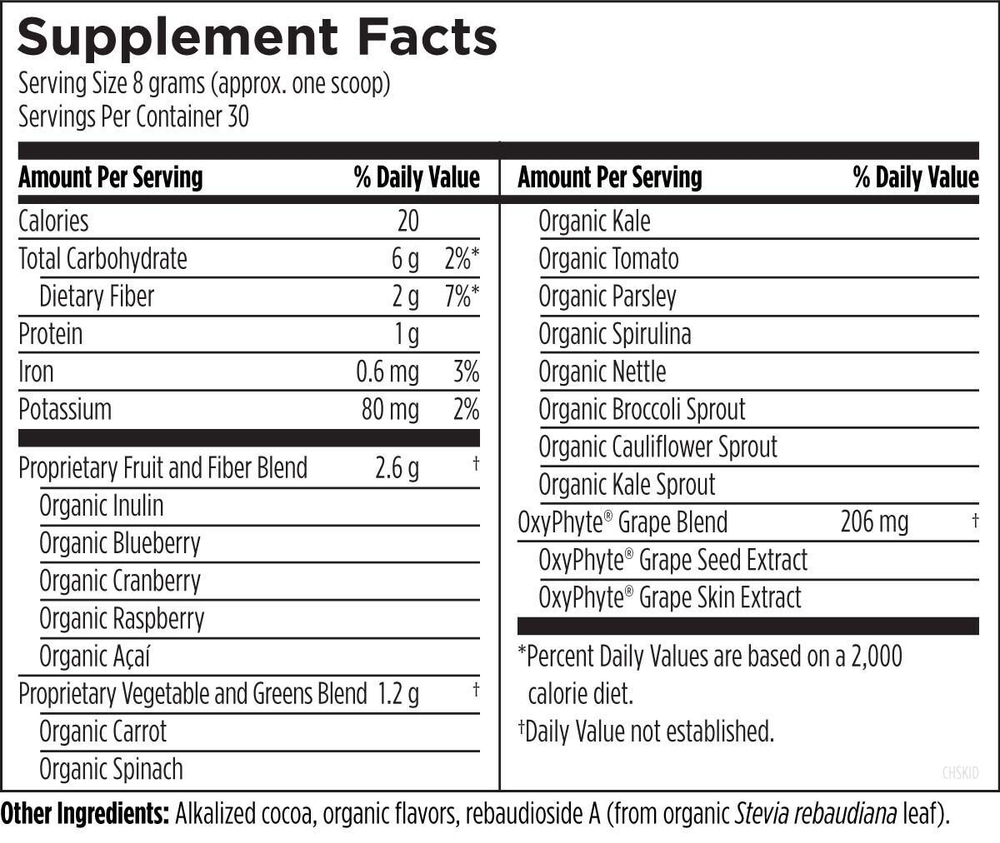 Designs For Health - Chocolate Superfood Powder 240 gr