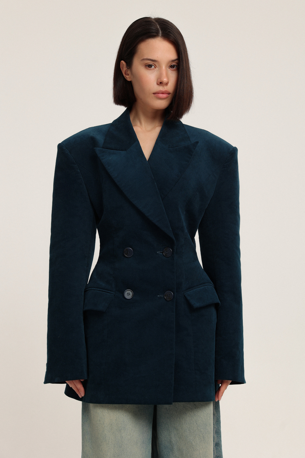 Платье-жакет из вельвета