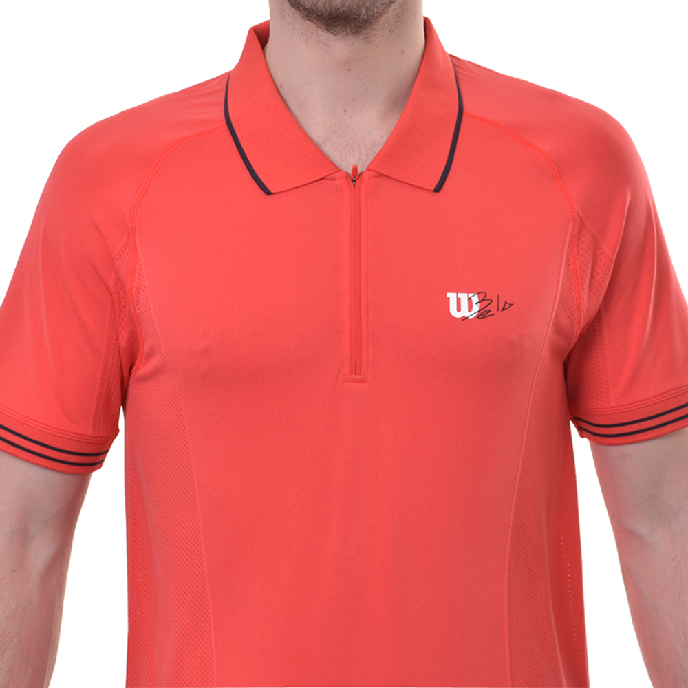 Мужское теннисное поло Wilson Series Seamless Polo - красный