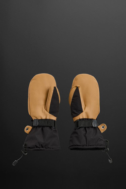 ZARA СТЕГАНЫЕ ЛЫЖНЫЕ ВАРЕЖКИ, ЧЕРНЫЙ/КОРИЧНЕВЫЙ