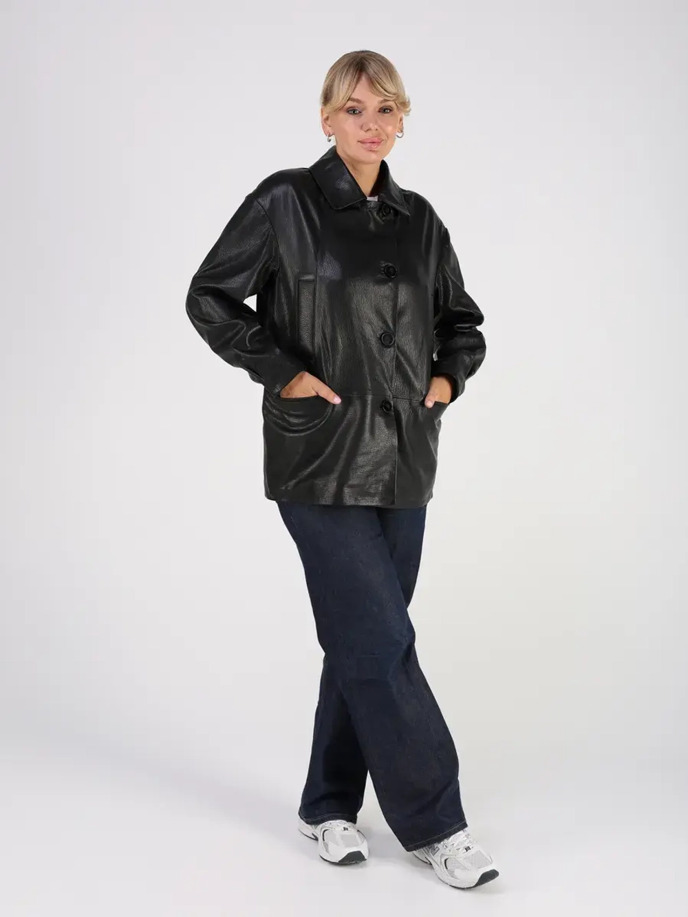 Кожаная куртка демисезонная