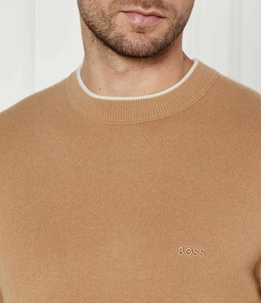 Шерстяной свитер Ebacio BOSS BLACK - бежевый(50526844)