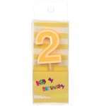 Свеча для торта Цифра Яркий праздник «2» 7,5 см