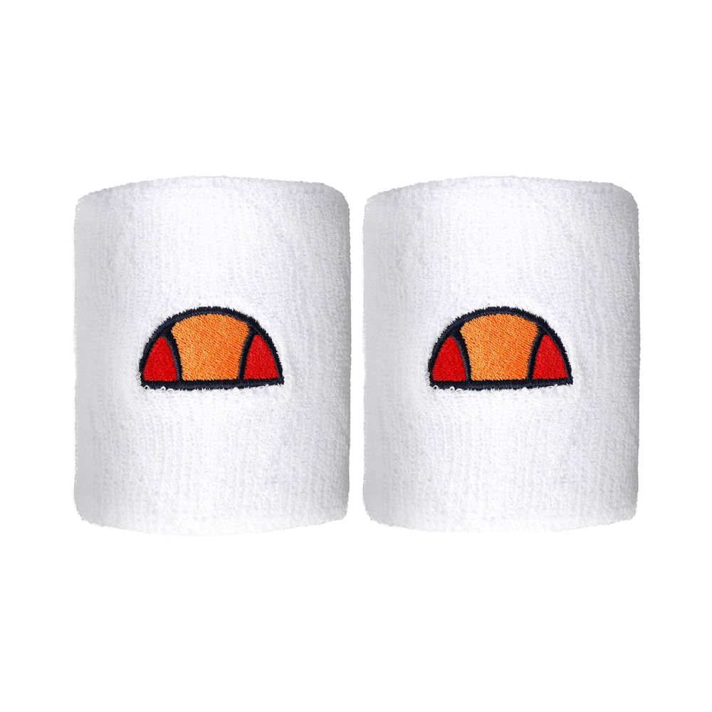 Ellesse Rocola Wristband 2 Pack - White, Multicoloured