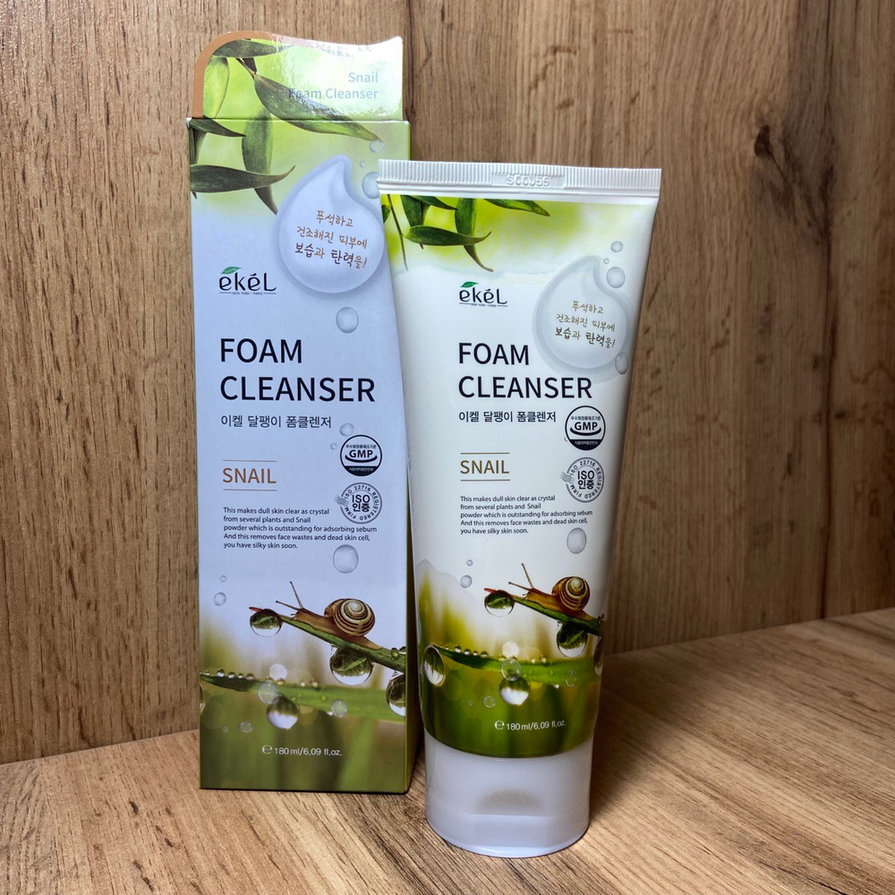 Пенка для умывания Ekel Foam Cleanser Snail с муцином улитки 180 мл