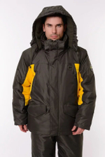 Зимний мужской костюм Onerus Фишер -45 (Таслан) Зеленый/Желтый