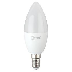 Лампа светодиодная ЭРА RED LINE LED B35-6W-865-E14 R 6Вт свеча холодный дневной свет Е14 | Лампы cветодиодные Свеча (B/C)