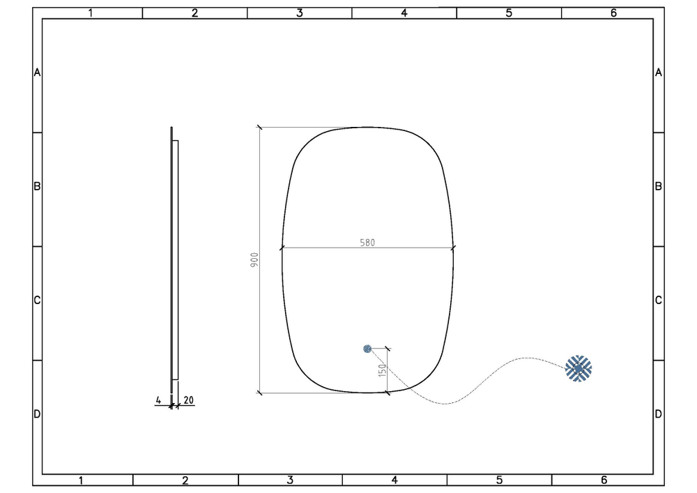 Зеркало  Black&White U925.MR