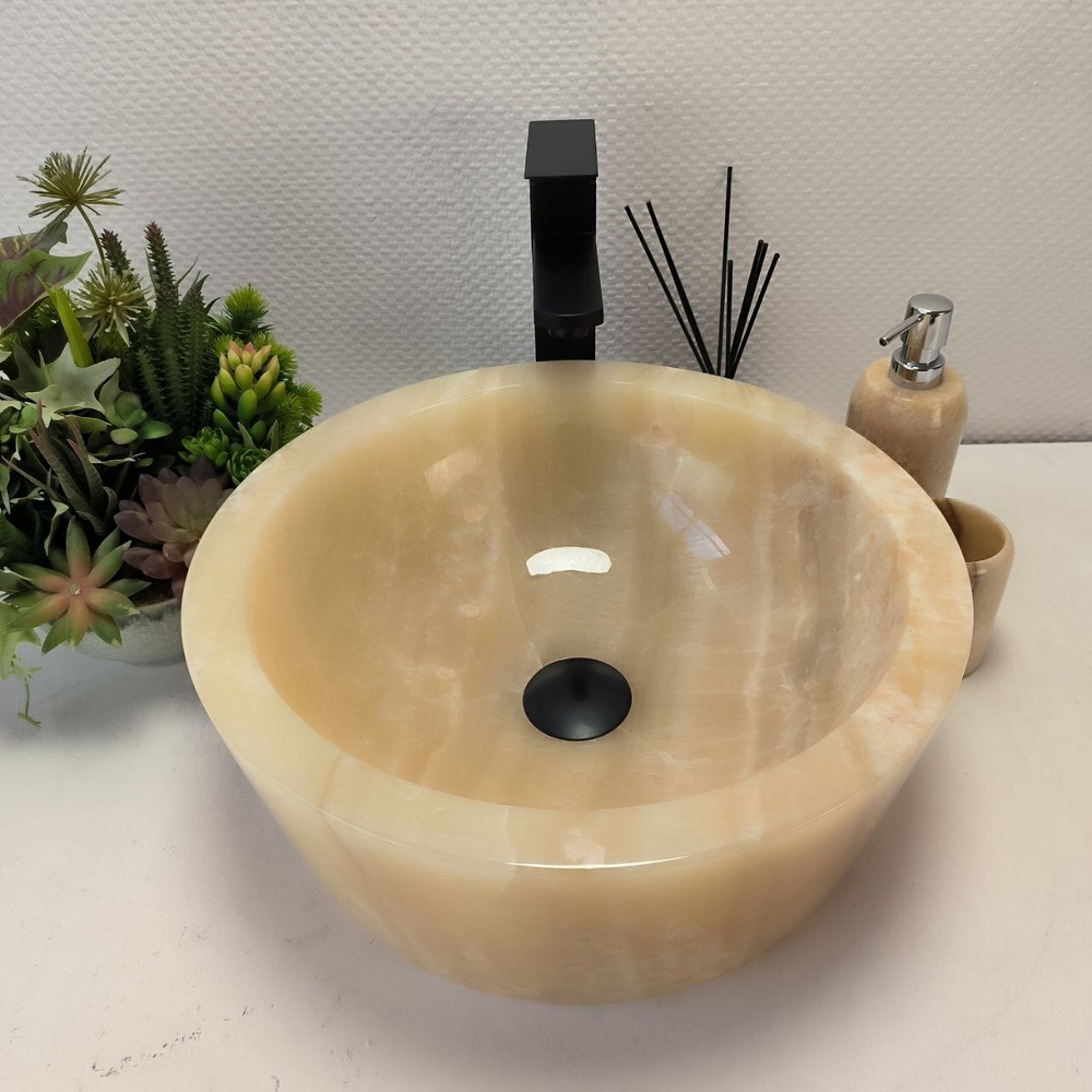 Раковина из оникса Drum Yellow Small DO-62989 40*40*15 08