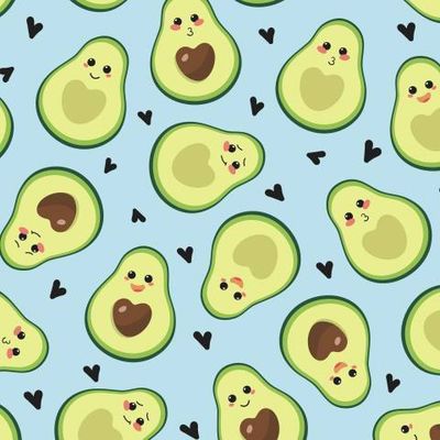 Авокадо на голубом фоне