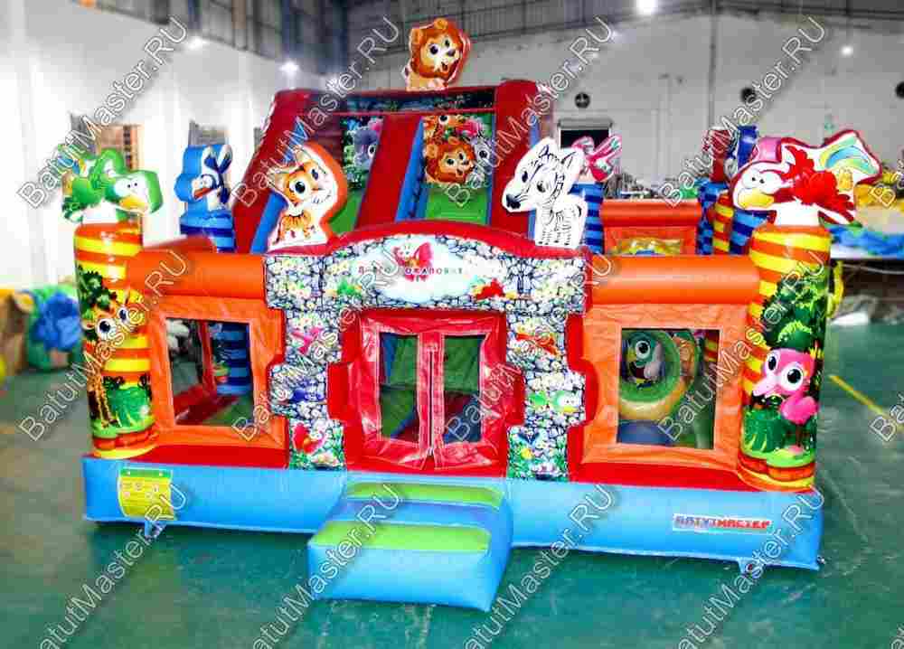 Коммерческий надувной батут "Веселые птички" 7*5*4 м