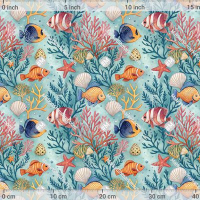 Морские рыбки на голубом by Catmancer 411 DPI