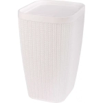 Контейнер д/мусора Вязаное плетение 10л (белый) (комплект 3 шт)