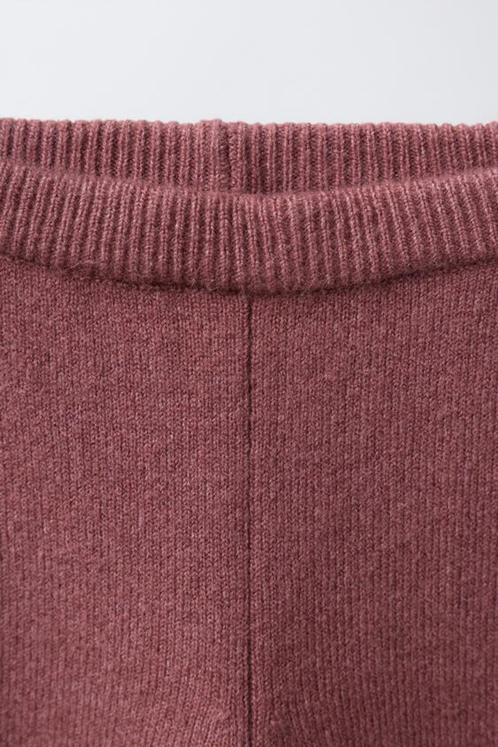 ZARA ТРИКОТАЖНЫЕ ЛЕГИНСЫ С КРУЖЕВОМ, РОЗОВЫЙ