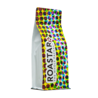 Брендированный квадропак для кофе 1000гр, 140 мкм. 140х325х95 мм