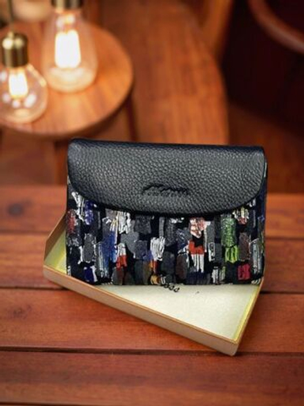 Компактный кошелек натуральная кожа