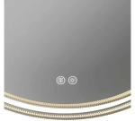 Зеркало Teymi Lina Romantic Black D60 LED подсветка, сенсор, антипар