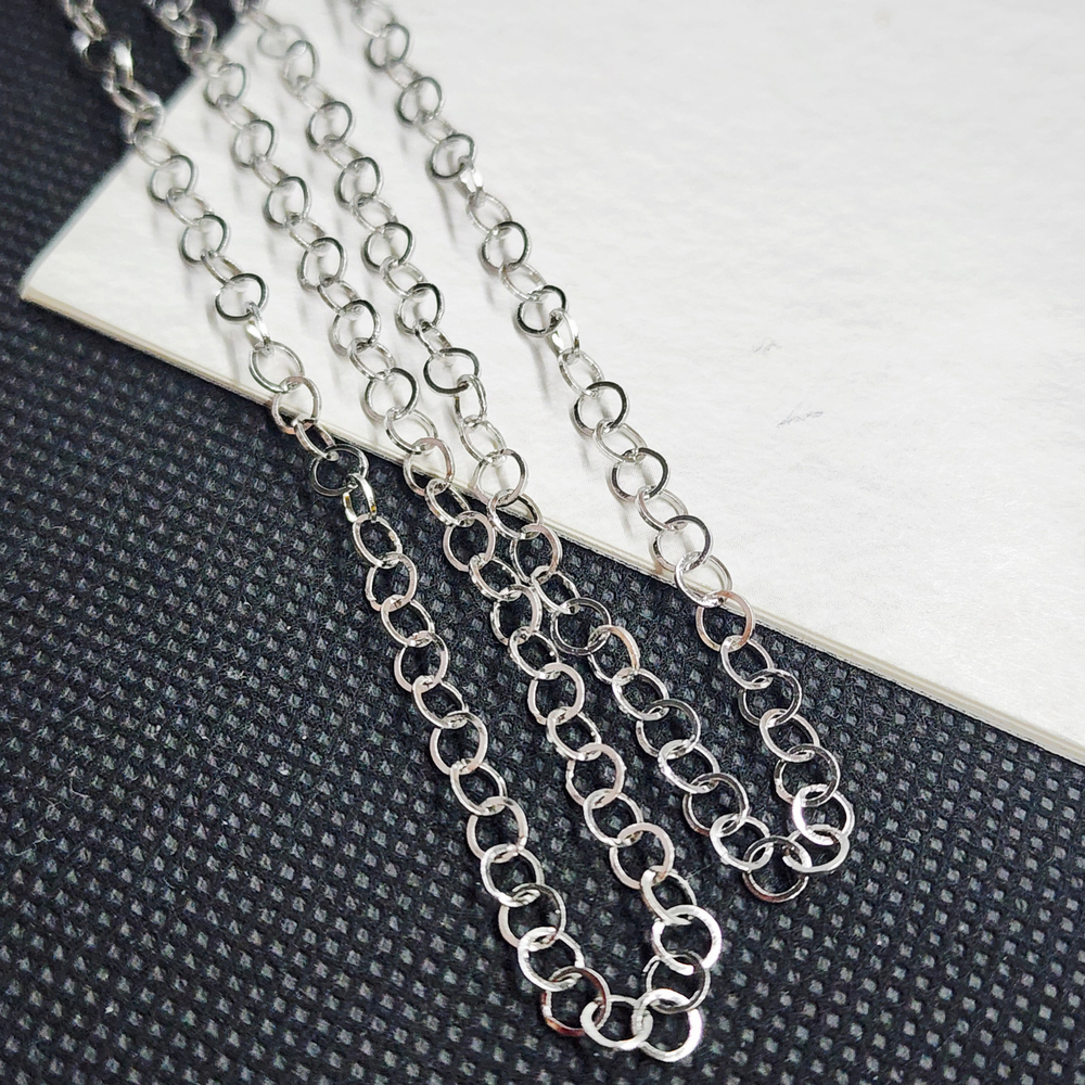 Цепочка роло, сталь, 4мм, отлично подходит для концевиков