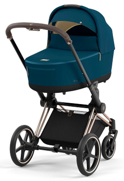 Коляска для новорожденных Cybex Priam IV Rosegold Mountain Blue