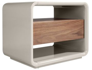 Прикроватная тумбочка 7134/MB2202NS из ореха и лакированного МДФ