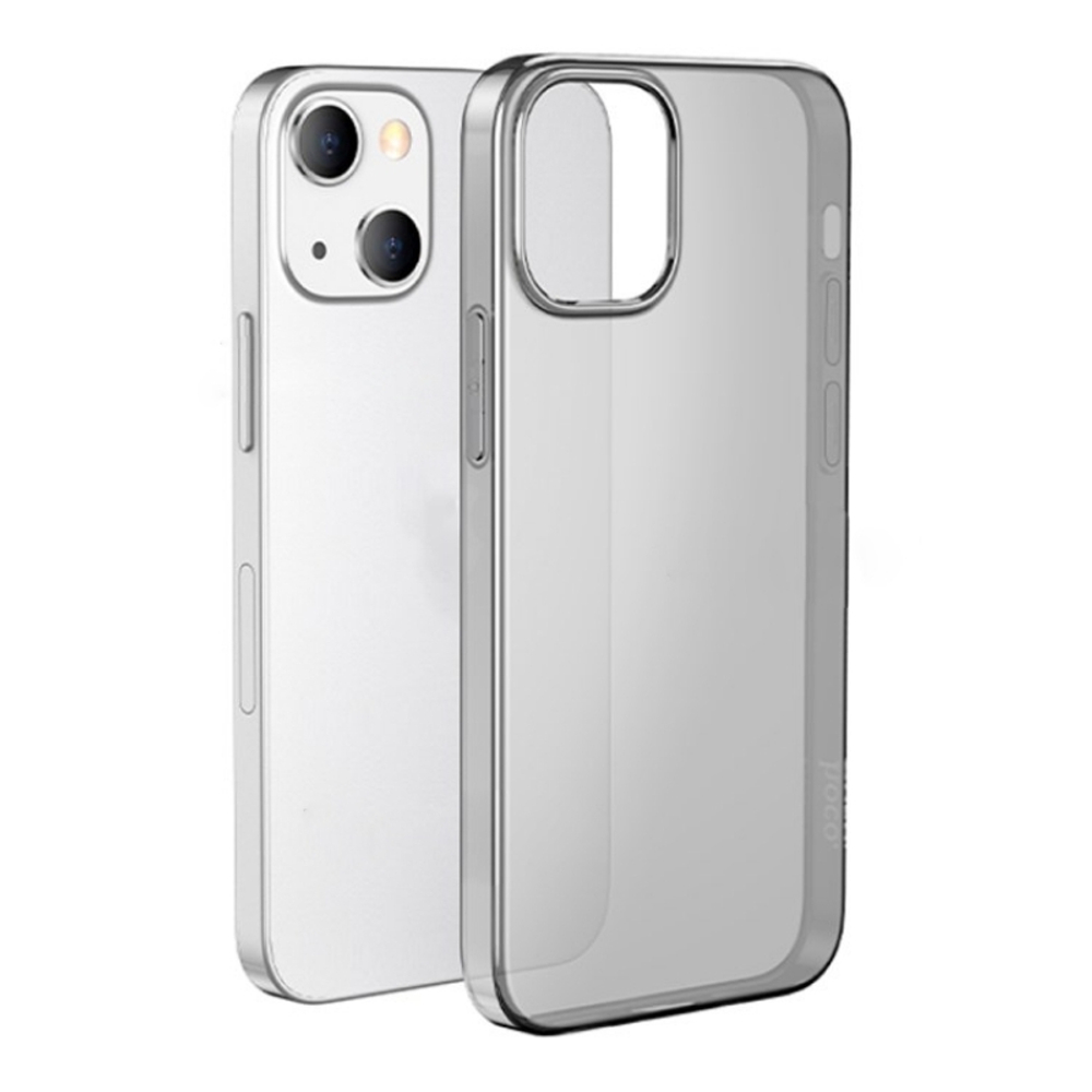 Чехол-накладка Hoco Light Series TPU для iPhone 13 силиконовый (прозрачно-черный)