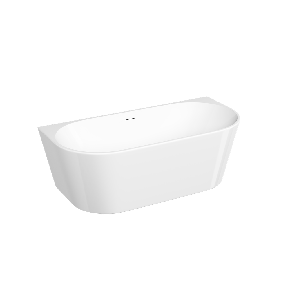 Акриловая ванна Sancos Labo 1700x800x580 мм, пристенная, с каркасом, со сливом-переливом, донным клапаном"сlick-сlack", цвет белый, арт. FB22