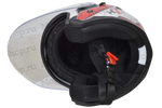 Шлем мото открытый HIZER J222 №1 (M) white/red (2 визора)