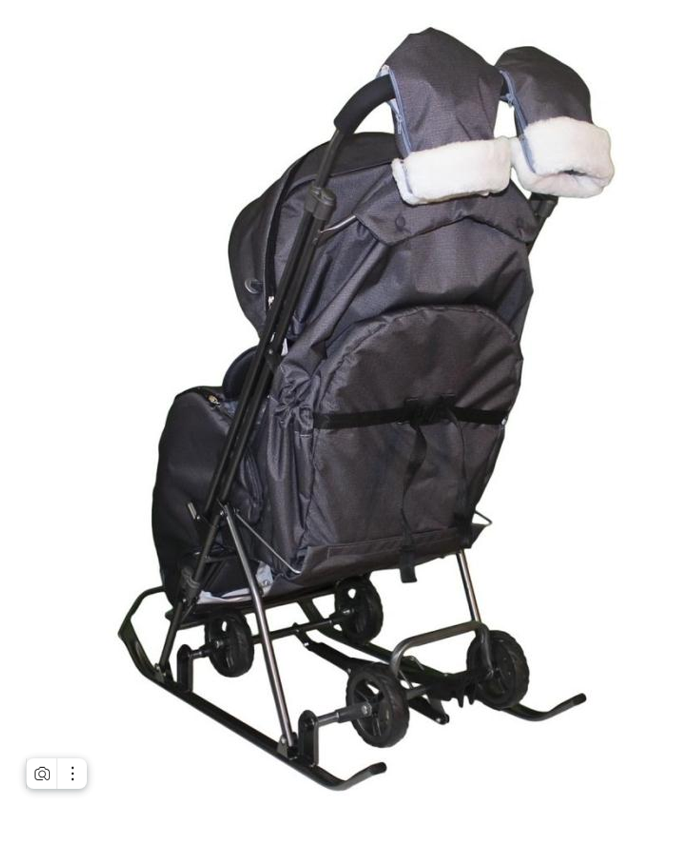 Санки коляска GALAXY KIDS 3-2 С серебро.