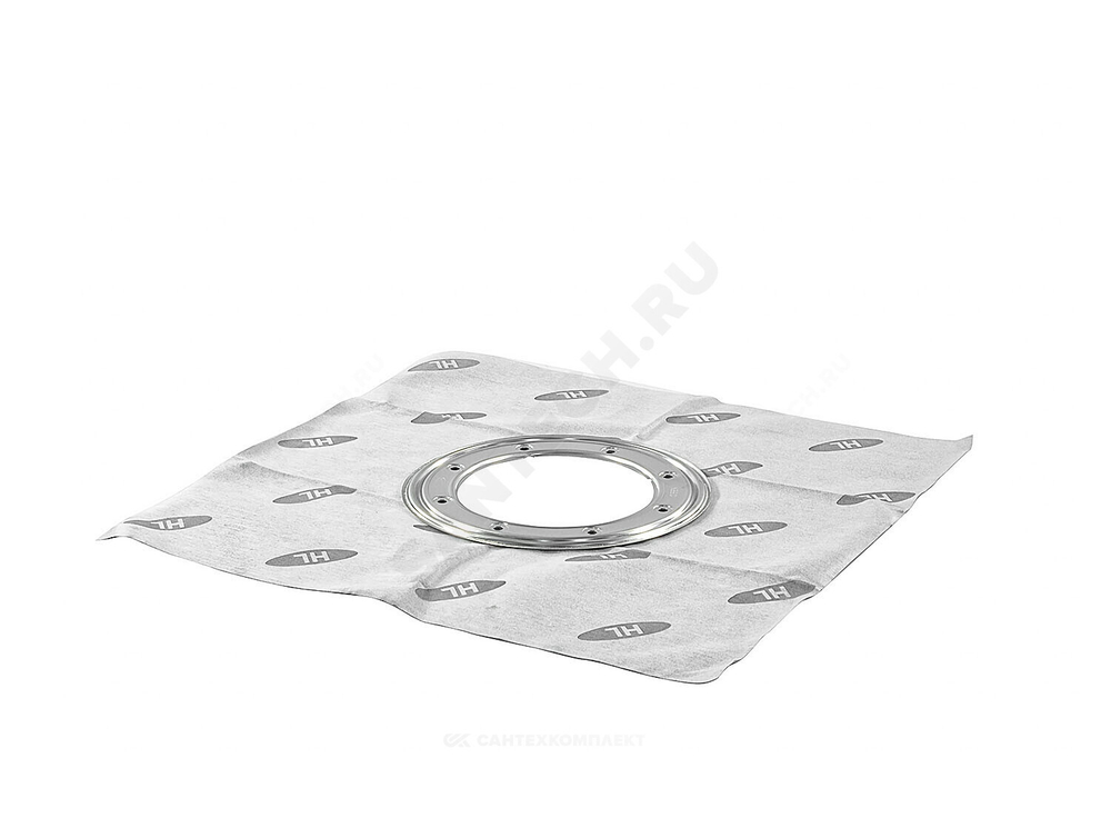 Фланец нерж сталь обжимной гидроизоляционный Дн 148 с полотном типа Montaplast B, резиновым уплотнительным кольцом 500х500мм HL HL8300.M