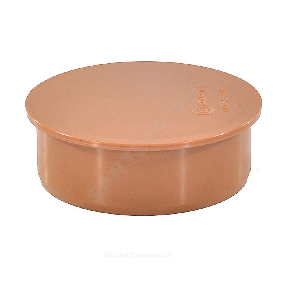 Заглушка НПВХ коричневая Дн 110 б/нап Aquaviva AQVD000110