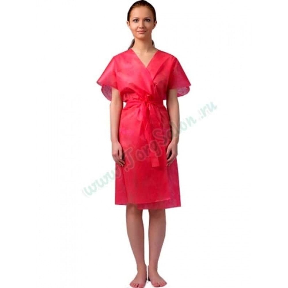 Халаты кимоно без рукавов (розовые), спандбонд, 10 шт.