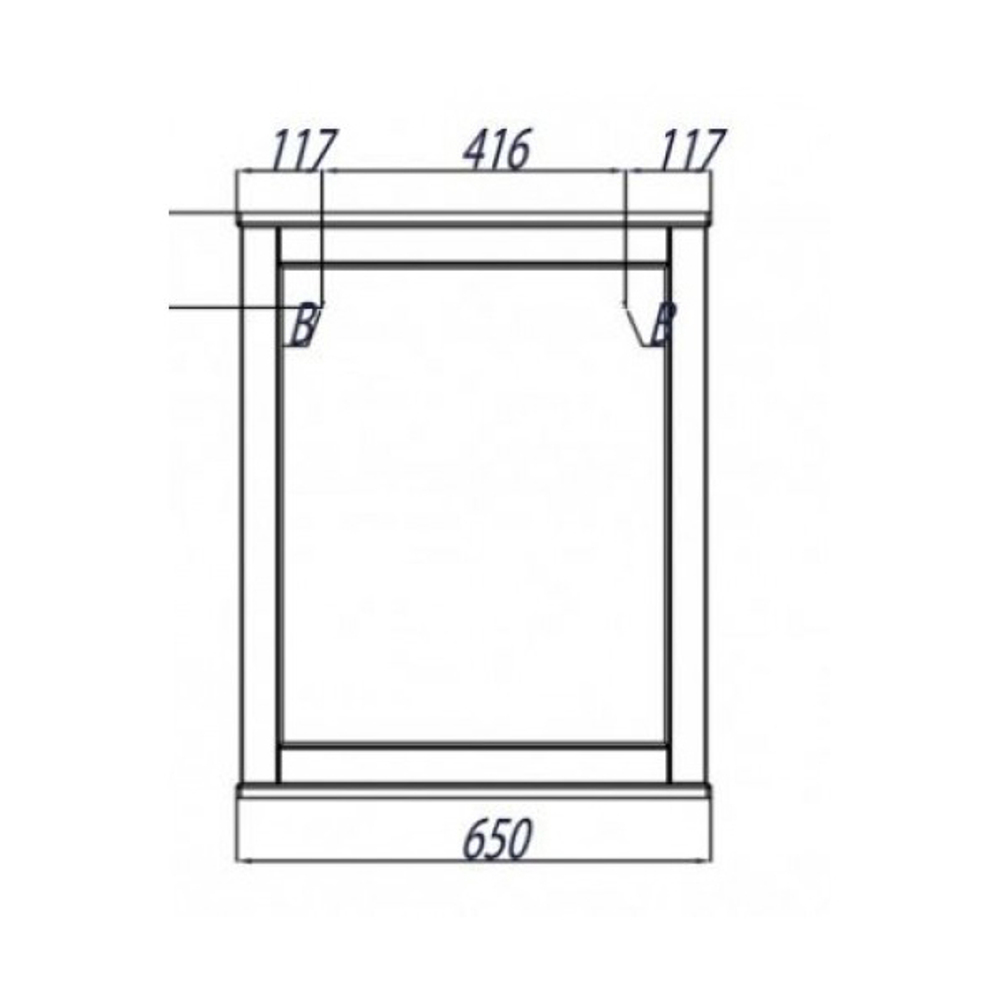 Зеркало AQUATON Леон 65 дуб белый 1A187102LBPS0