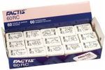 Ластик FACTIS 60 RC (Испания), 32х24х7 мм, белый, ассорти, прямоугольный, мягкий, CNF60RC