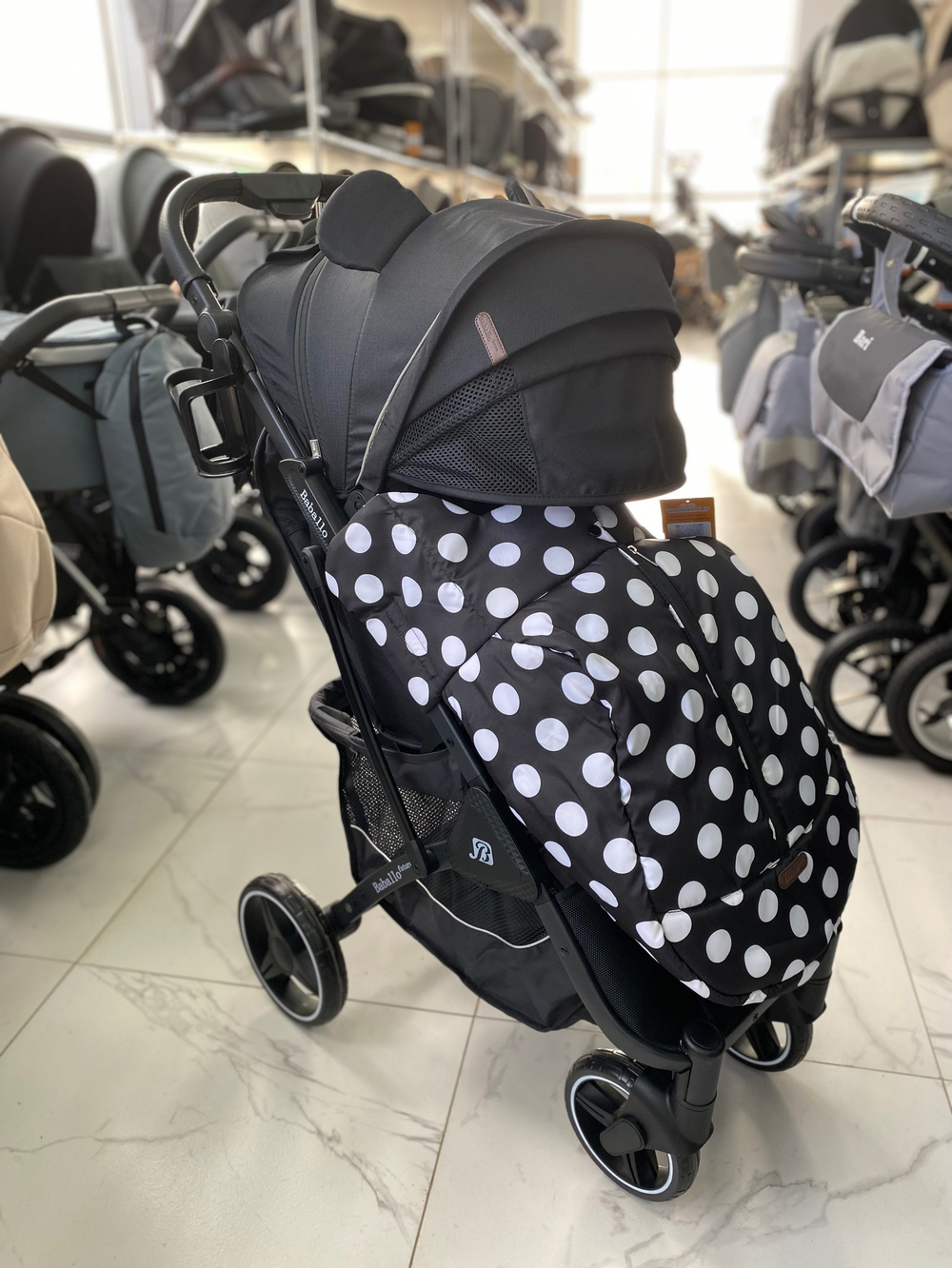 Коляска прогулочная Babalo 2023 Микки маус чёрная рама