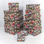 Коробка 34х26х15.3 см Набор 10 шт "Автомобили ретро" (Микс)