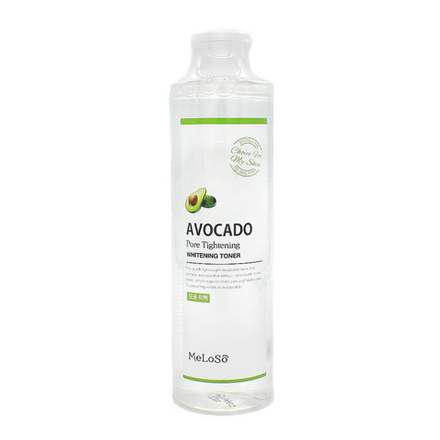 MELOSO Тонер для сужения пор с экстрактом авокадо Avocado Pore Tightening Whitening Toner, 300 мл.