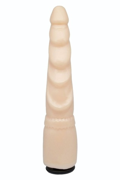 Телесная реалистичная насадка-елочка - 20,5 см. (Цвет: телесный)