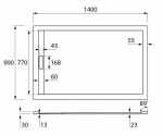 Душевой поддон Cezares Tray AS-AH 140x90