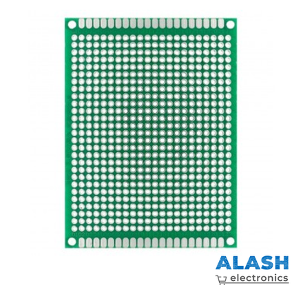 Макетная, печатная Двусторонняя монтажная плата 6x8 см, зеленая