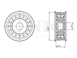 Ролик натяжной приводного ремня UNIO TNS-10045