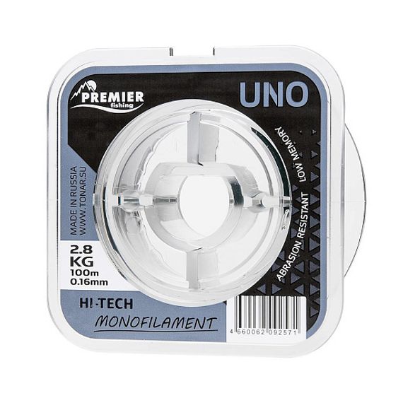 Леска UNO 0,16mm/100m Clear Nylon (PR-U-C-016-100) Premier Fishing