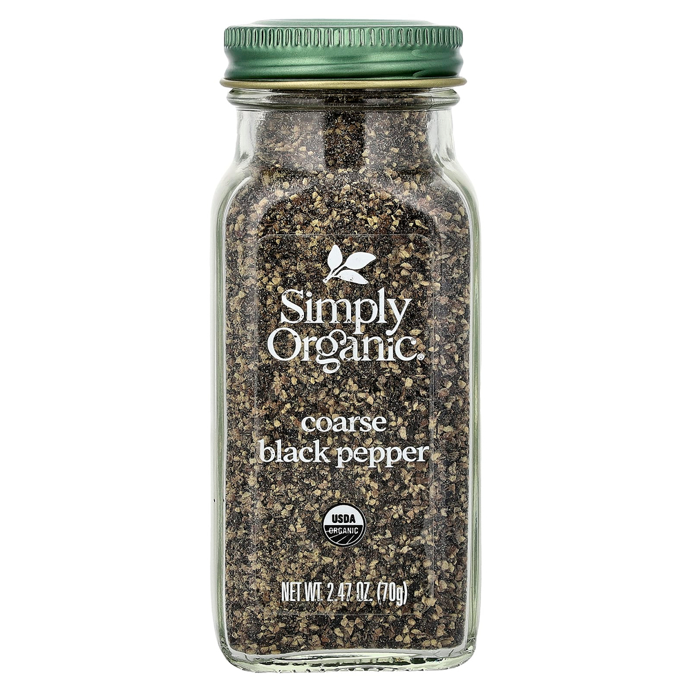 Simply Organic, Органический крупный черный перец, 70 г (2,47 унции)