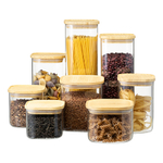 Банка для хранения квадратная glass bamboo, 1,5 л