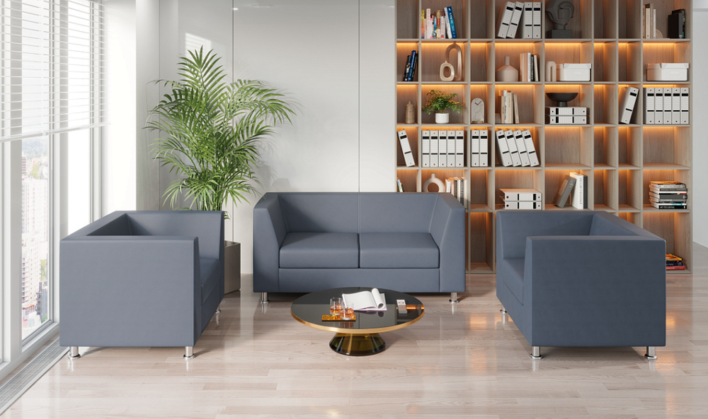 Секция с подлокотником трехместная ПРАЙМ