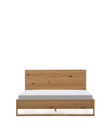 Кровать Alguema из дубового шпона с натуральной отделкой для матраса 160 x 200